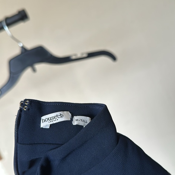 House of CB M TALL  'Mahalia' Navy Long Sleeve Mini Dress NWOT size M TALL - Picture 6 of 16